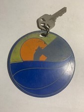 Marina Sol Hotel Motel Room Key Fob & Key Baja Cabo San Lucas Mexico #C-105 RARE