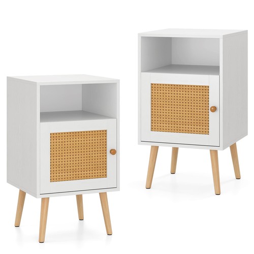 Costway 2pcs rattan - costway, nightstand