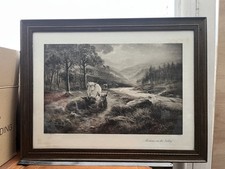 ANTIQUE FRAMED DOUGLAS GRAHAM LITHO "THE EDGE OF LOCH"