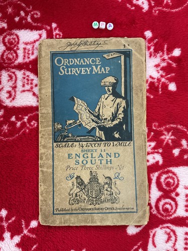 Rare vintage map cloth - vintage,,