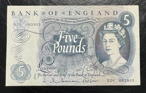 Old five pound note near - old,