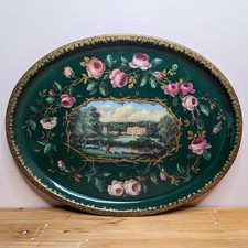 Vintage Tea Tray Patricia Machin For Chatsworth House Country Serving Drinks Tin