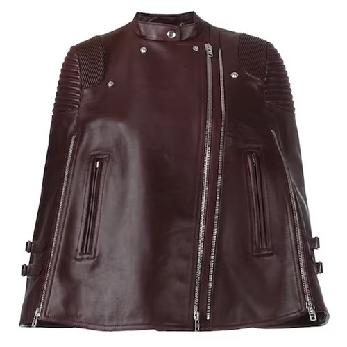 Women lambskin leather moto - women's,