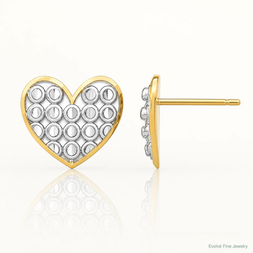 14k yellow rhodium - rhodium, w/
