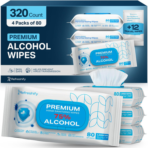 Large alcohol wipes - large, 75%