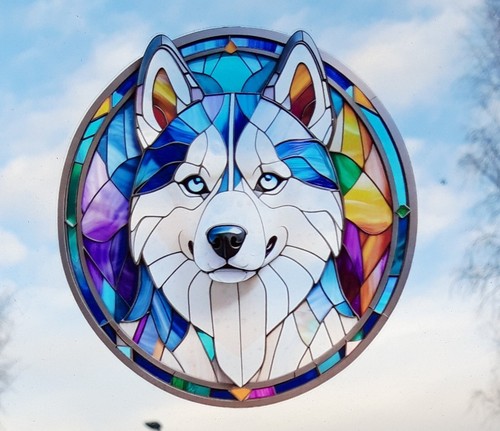 Various dog designs stained - designs,