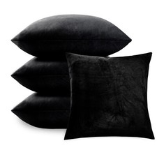 Velvet Cushions Filled or Cushion Covers Pack 4, 2, 1  Bed Sofa Decor Pillows