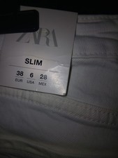 ZARA White Slim Fit Hi-Rise