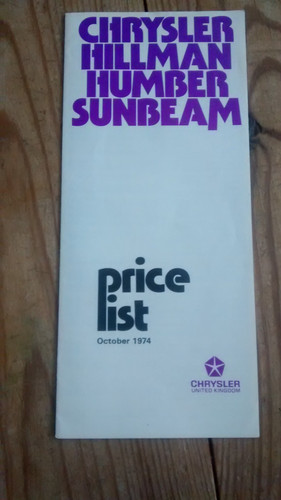 Rootes range price list - rootes,