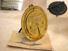 1920's Negretti & Zambra brass desktop weather forecaster