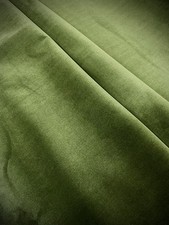 Forest Green Vintage Velvet Fabric Material Soft Feel - Curtain Cushion Throw 