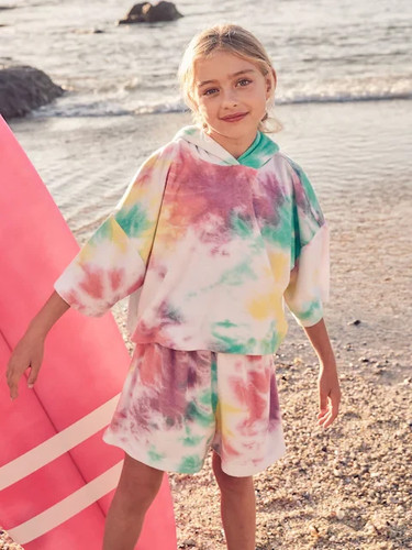Next rainbow tie dye towelling - rainbow,