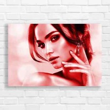 Vibrant Beauty Stunning Makeup Red Canvas Print Large Picture Wall Art