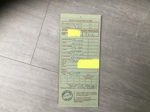 Morris minor ton - 1/2, pick