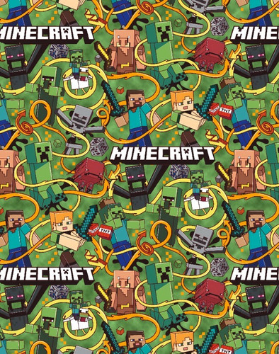 Minecraft birthday gift wrap - gift,