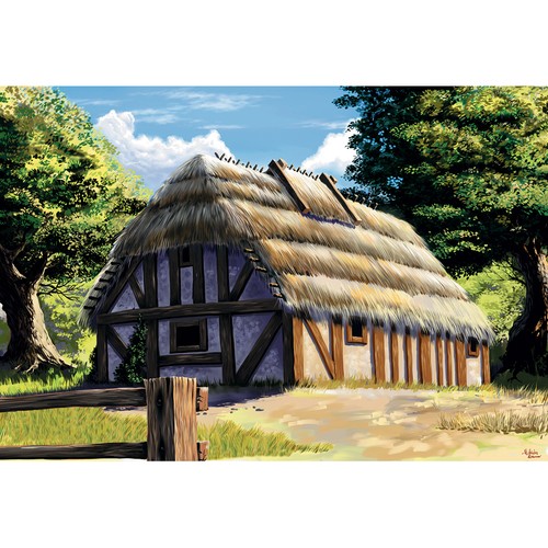 Zvezda 8532 european - european, thatched