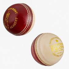 Pack of 2 Red/White Leather Cricket Ball. Train Seam Swing Scramble Spin. Junior