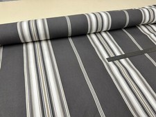 Ticking curtain fabric by Romo linen look stripe material upholstery 140 cm wide