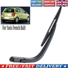 Rear Window Wiper Blade Arm Set For Toyota Yaris/Vitz French Built 99-05 Rubber