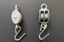 Heavy Duty Washing Line/Rope Wheel Pulley With Hook Galvanised 1 inch