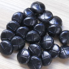 BUTTONS BLACK FOOTBALL LEATHER