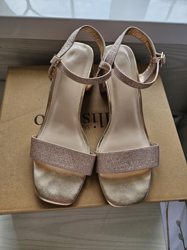 Glitter rose gold strappy - glitter,