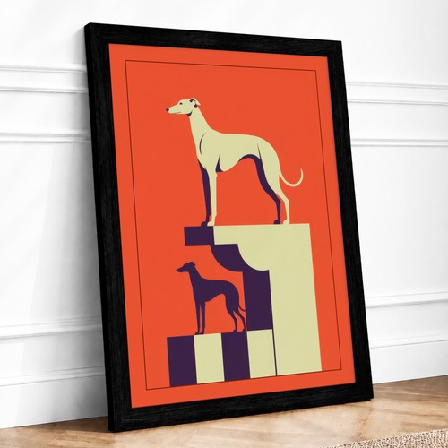 Greyhound pedestals art - on,