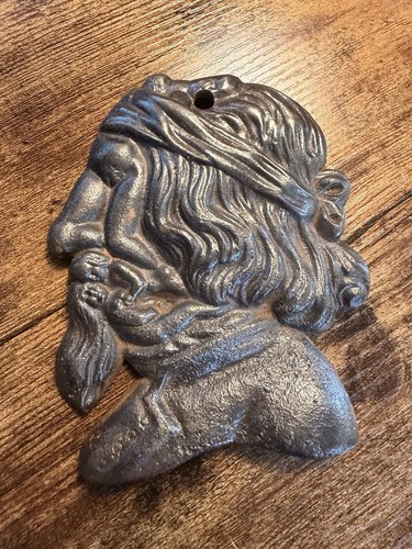 Vintage cast iron relief - vintage,