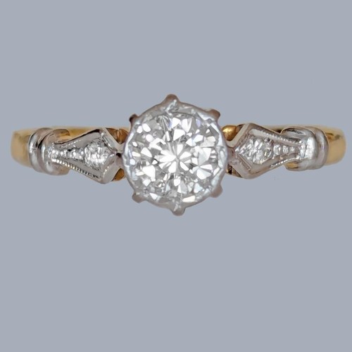 1920s diamond solitaire ring - 1920s,