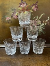 Vintage Webb Corbett crystal Georgian tumbler glass whiskey x 6