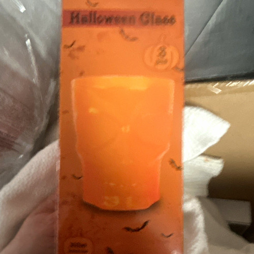 Halloween orange glass - halloween,