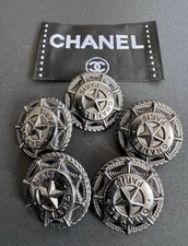 5 Chanel Military buttons  Clothing Garment Sewing Replacement Label Tag/ Patch