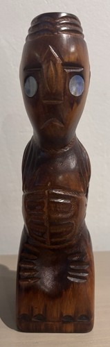 Vintage carved kauri wood - carved,