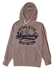 SUPERDRY Mens Graphic Hoodie Jumper XS Grey Cotton DV76
