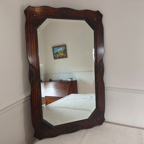 Wall mirror carved - carved, framed