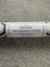 Cole & Son Hicks Hexagon Wallpaper. Sage / Grey. Sealed.