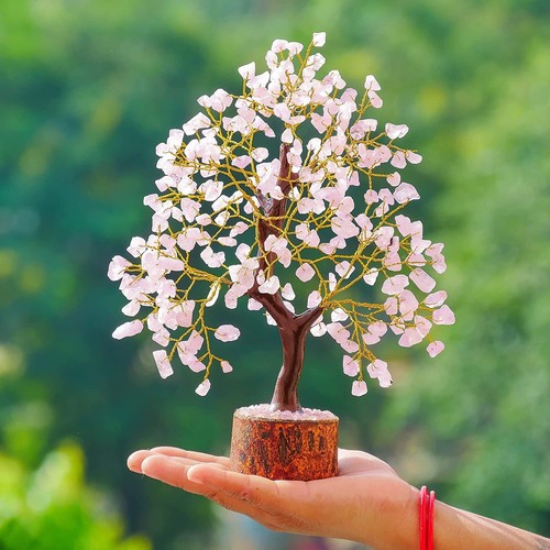Rose quartz crystal tree - quartz,