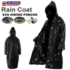 Waterproof EVA Rain Poncho for Men & Women – Long Outdoor Coat with Hood
