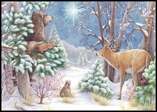 Greeting Card - Bear Bird Deer