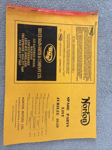 Norton spare parts list - norton,