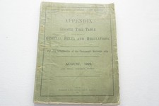 1922 London Brighton & South Coast Railway Service Working Timetable Appendix 