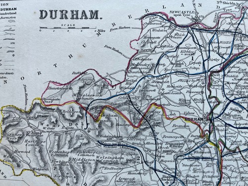 Antique hand coloured - , county