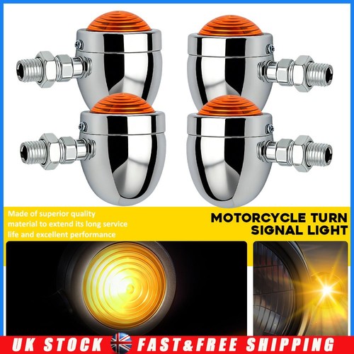 Chrome motorcycle indicator - 4x,