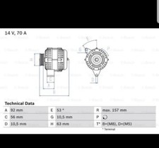 0 986 039 760 BOSCH Alternator