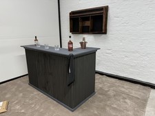 Handmade L-Shaped Wooden Bar