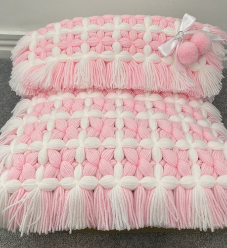 Handmade baby blanket pink - handmade,