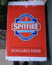 Original Spitfire Shepherd Neame Available Here Pub Sign 41 X 30cm