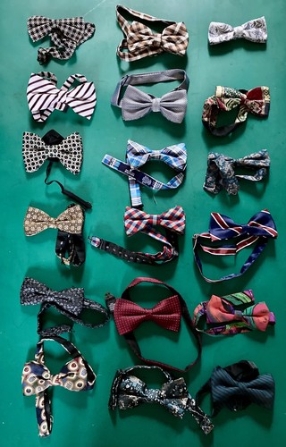 Bundle vintage bow ties - ,