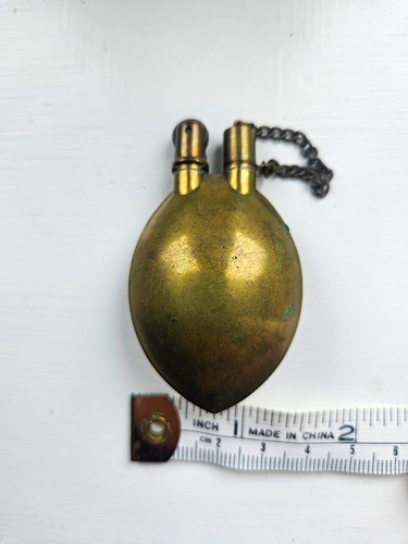 Vintage brass oval petrol - oval,