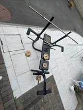 Gym, Bench Press With Barbell,Chest Files,Leg Extensions 4x2kg Plates,8x1kgs